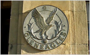 Close up of the Gleneagles logo